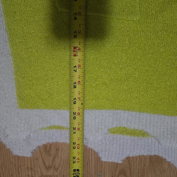 Peach Love California Womens Dopamine Distressed Hem Colorblock Knit Sweater S - Picture 10 of 10